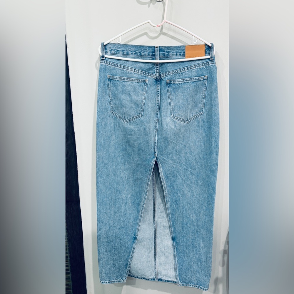 Denim Forum 90s Pencil Skirt with Slit